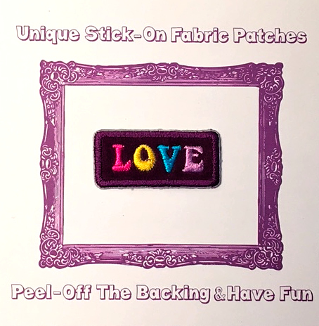 LOVE STICK-ON FABRIC PATCH